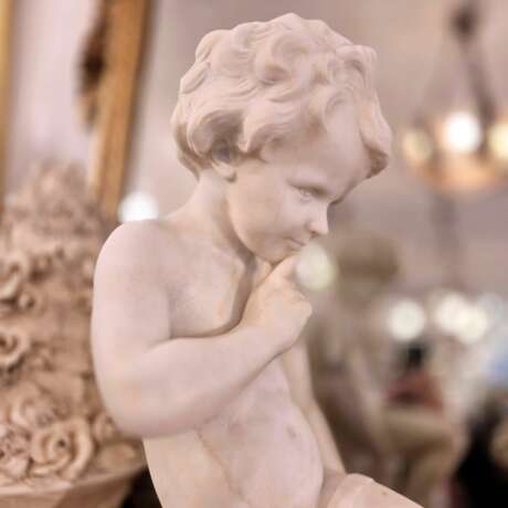 Carrara marble statue of Cupid 19th century after &Eacute;tienne Maurice Falconet Marble 19th century - photo 13