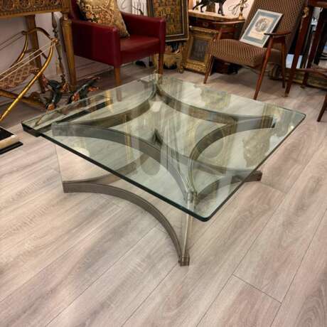 Mid-Century Modern Chrome and Lucite Coffee Table by Alessandro Albrizzi 1970 Metall 20th century - Foto 2