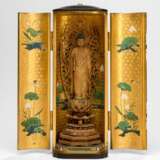 Zushi aus Holz mit Darstellung des Buddha Amida - фото 1