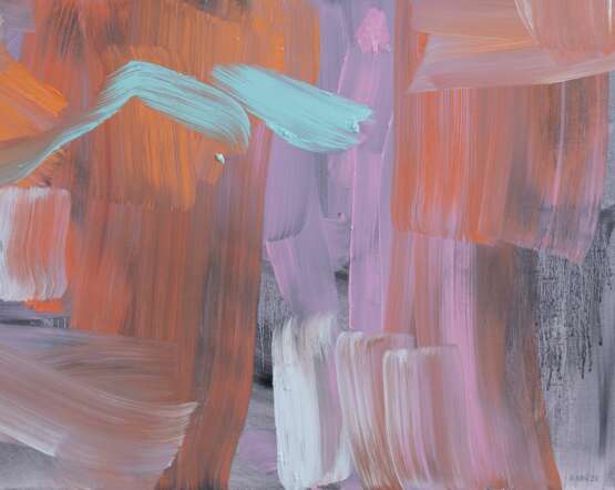 You are a tree a bird or a mountain IV Canvas oil 21th century - photo 3