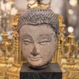Shakyamuni Buddha head in sandstone Thailand Ayutthaya 17th century Steinzeug 17th century - Foto 4
