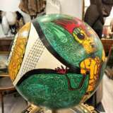 Painted Globe with a Rock Crystal and a Base in Gilt Bronze Бронза 21th century г. - фото 9