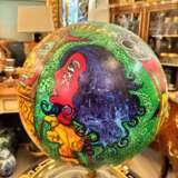 Painted Globe with a Rock Crystal and a Base in Gilt Bronze Бронза 21th century г. - фото 11