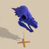 Blue Reverie 3 on a Base Sculptural Replica of a skull 21st Century Resin 20th century - photo 7