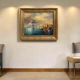 Venetian Sunset &ndash; Oil Painting in Carved Giltwood Frame 19th Century - photo 8