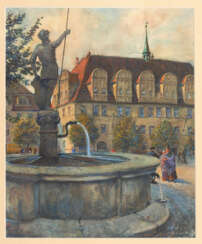 AMANN, Fritz: Rathaus Naumburg mit Wenz