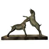 Dynamic Animal Sculpture of Goats in Bronze 20th Century Bronze Empire 20th century - Foto 1