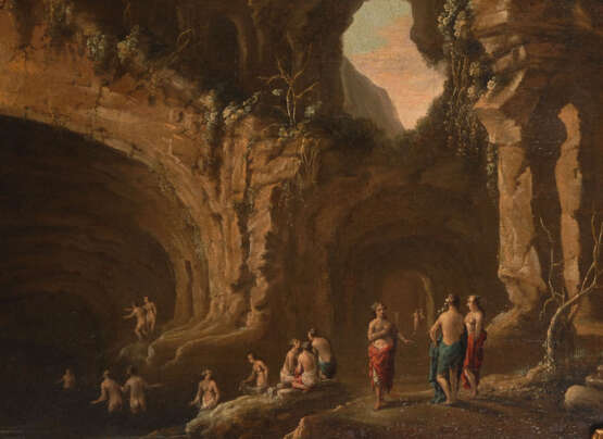 Barockes Grottenbild mit Badenden. - фото 1