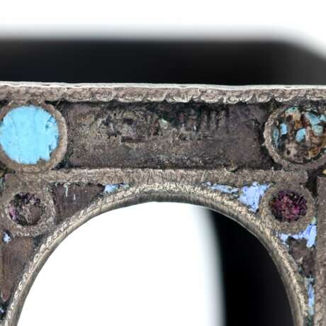 Silver matchbox with polychrome filigree enamel. Moscow. Workshop Shaposhnikov. Silver 84 Cloisonné enamel Neo-Russian At the turn of 19th -20th century - photo 6
