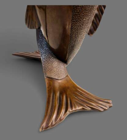 Edouard Marcel Sandoz entwined carps bronze Susse Fr&egrave;res foundrymen 1920 Bronze 20th century - photo 9