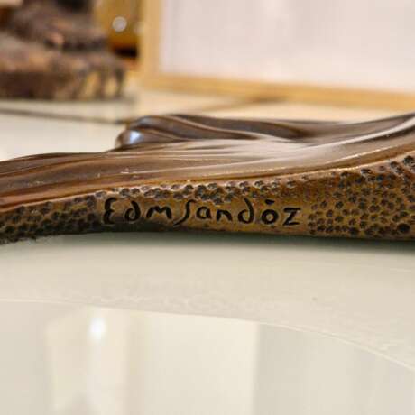 Edouard Marcel Sandoz entwined carps bronze Susse Fr&egrave;res foundrymen 1920 Bronze 20th century - photo 12