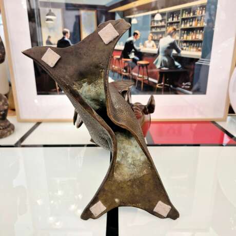 Edouard Marcel Sandoz entwined carps bronze Susse Fr&egrave;res foundrymen 1920 Bronze 20th century - photo 16