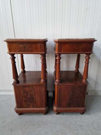 A pair of antique bedside tables Acajou 19th century - photo 8