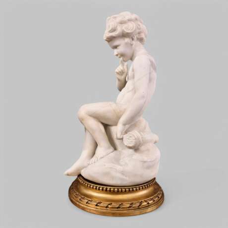 Carrara marble statue of Cupid 19th century after &Eacute;tienne Maurice Falconet Marmor 19th century - Foto 2