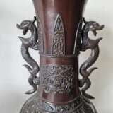 A pair of beautiful Japanese bronze vases Bronze Asian Art 19th century - Foto 4