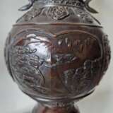 A pair of beautiful Japanese bronze vases Bronze Asian Art 19th century - Foto 5