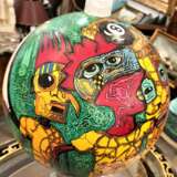 Painted Globe with a Rock Crystal and a Base in Gilt Bronze Бронза 21th century г. - фото 7