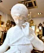 Обзор. Young woman with jug, Carrara marble, signed Bonnal, early 20th century