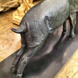 Dynamic Animal Sculpture of Goats in Bronze 20th Century Bronce Empire 20th century - photo 2