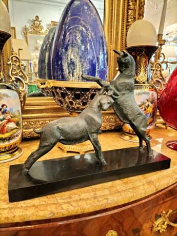 Dynamic Animal Sculpture of Goats in Bronze 20th Century Bronce Empire 20th century - photo 11