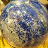 Large Lapis Lazuli Sphere from Afghanistan on a 19th French Gilded Base Bronce Napoleon III 20th century - photo 8