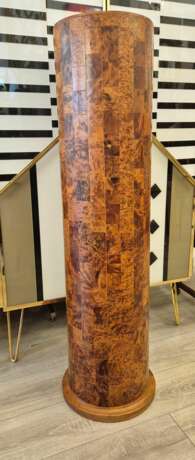 Large Art Deco Column Stand In Amboyna Burl 1940 Lacquered wood 20th century - photo 8