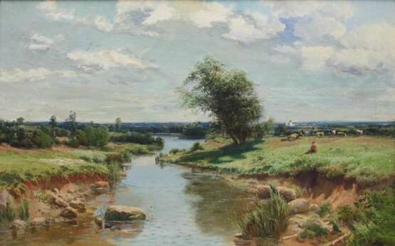 Semyon Fedorov. Landscape Summer day. Second half of the 19th century. Canvas oil realism 19th century - photo 2