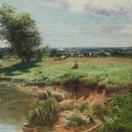 Semyon Fedorov. Landscape Summer day. Second half of the 19th century. Canvas oil realism 19th century - photo 3