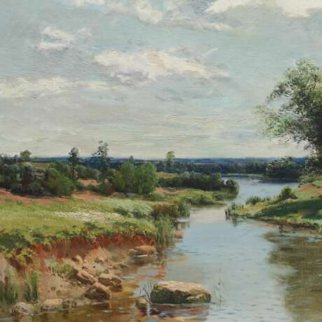 Semyon Fedorov. Landscape Summer day. Second half of the 19th century. Canvas oil realism 19th century - photo 4