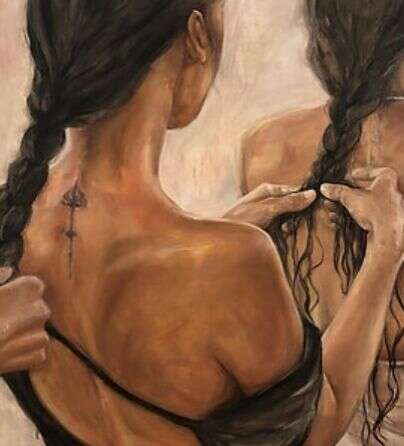  Meryem Tayganskaya Peinture nue Huile sur toile 21e si&egrave;cle oil painting 21th century - photo 3