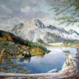 Тишина в горах. Canvas on the subframe Oil paint Realism фантазия реальности Byelorussia 2002 - photo 1