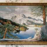 Тишина в горах. Canvas on the subframe Oil paint Realism фантазия реальности Byelorussia 2002 - photo 2