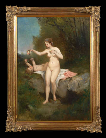 Französischer Maler 19. Jahrhundert: Akt mit Kn - Foto 3
