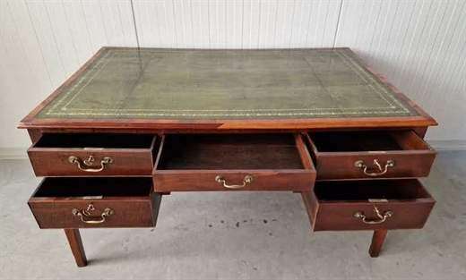 Restored antique two-sided desk Mahogany Other style 19th century - photo 2