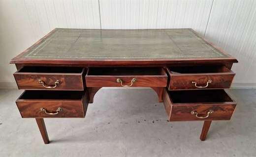 Restored antique two-sided desk Mahogany Other style 19th century - photo 4