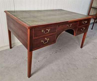 Restored antique two-sided desk Mahogany Other style 19th century - photo 5