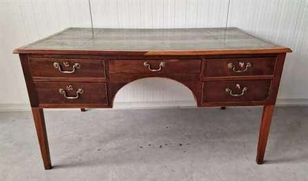 Restored antique two-sided desk Mahogany Other style 19th century - photo 9