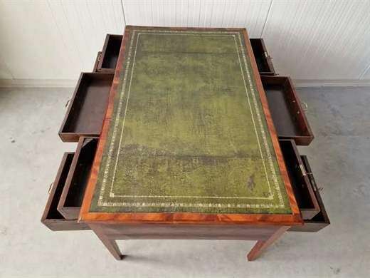 Restored antique two-sided desk Mahogany Other style 19th century - photo 10