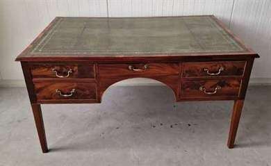 Restored antique two-sided desk Mahogany Other style 19th century - photo 11