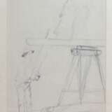 3 esquisses Black pencil watercolor Early 20th century - Foto 2