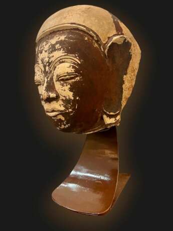 Terracotta Buddha head Shan State Kingdom Burma 16th18th century Stoneware 16th century - photo 9