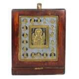 CAST ICON THE SILENT CHRIST WITH SELECTED SAINTS RUSSIA LATE 19TH CENTURY Wood 19th century - photo 1