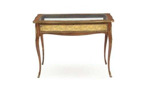 Antique Display table Bronze and brass Neorococo 20th century - photo 4