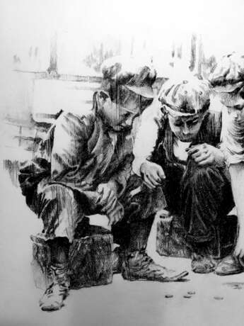 Орлянка Papier Charbon Réalisme Art figuratif Россия Томск 2025 - photo 2