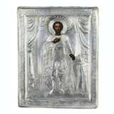 Icon of the Holy Blessed Prince Alexander Nevsky in a silver frame. The turn of the 19th-20th centuries. Silver 84 At the turn of 19th -20th century - photo 1