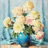 Maximilian Maxolli. Still life with peonies. Canvas oil realism 20th century - photo 2