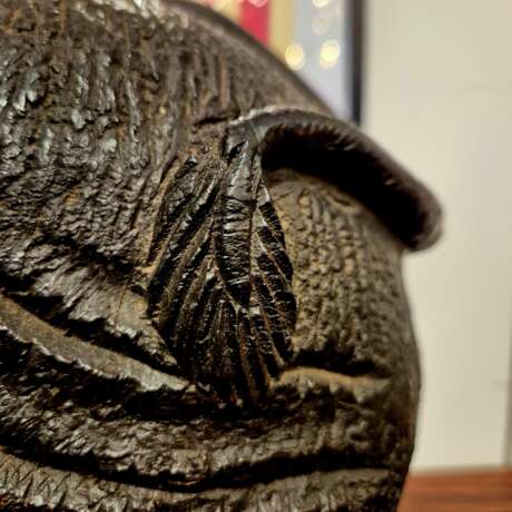 Carved wood rhinoceros Circa 1950 Wood 20th century - photo 6