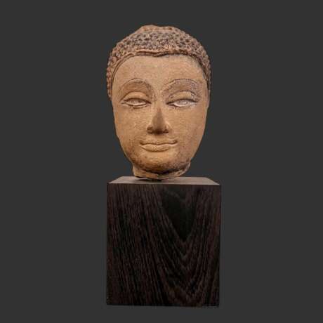 Shakyamuni Buddha head in sandstone Thailand Ayutthaya 17th century Steinzeug 17th century - Foto 10