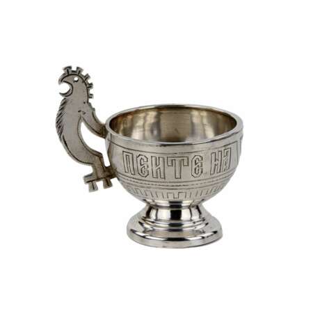 Elegant silver vodka set in the neo-Russian style workshop S.M. Ikonnikov. Silver 84 Gilding 19th century - photo 9