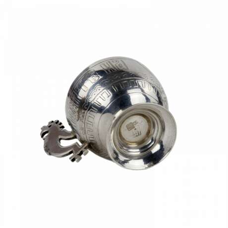 Elegant silver vodka set in the neo-Russian style workshop S.M. Ikonnikov. Silver 84 Gilding 19th century - photo 12